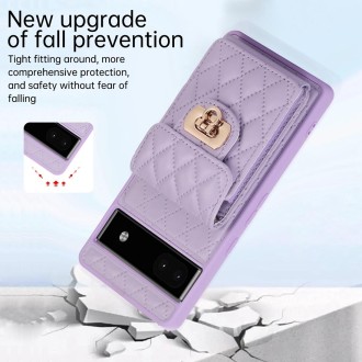 For Google Pixel 6a Card Slot Leather Phone Case(Purple)