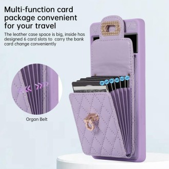 For Google Pixel 6a Card Slot Leather Phone Case(Purple)