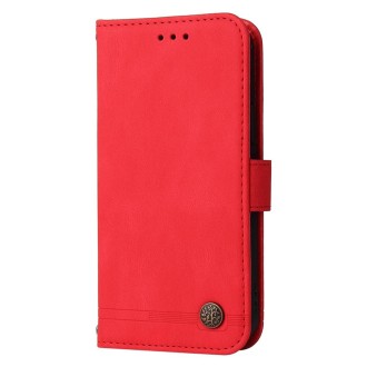 For Google Pixel 7 Pro Skin Feel Life Tree Metal Button Leather Phone Case(Red)