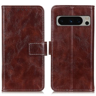 For Google Pixel 8 Pro Retro Crazy Horse Texture Flip Leather Phone Case(Brown)