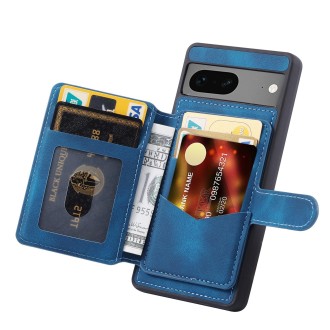 For Google Pixel 7a Skin Feel Dream Anti-theft Brush Shockproof Portable Skin Card Bag Phone Case(Peacock Blue)