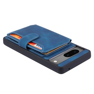 For Google Pixel 7a Skin Feel Dream Anti-theft Brush Shockproof Portable Skin Card Bag Phone Case(Peacock Blue)