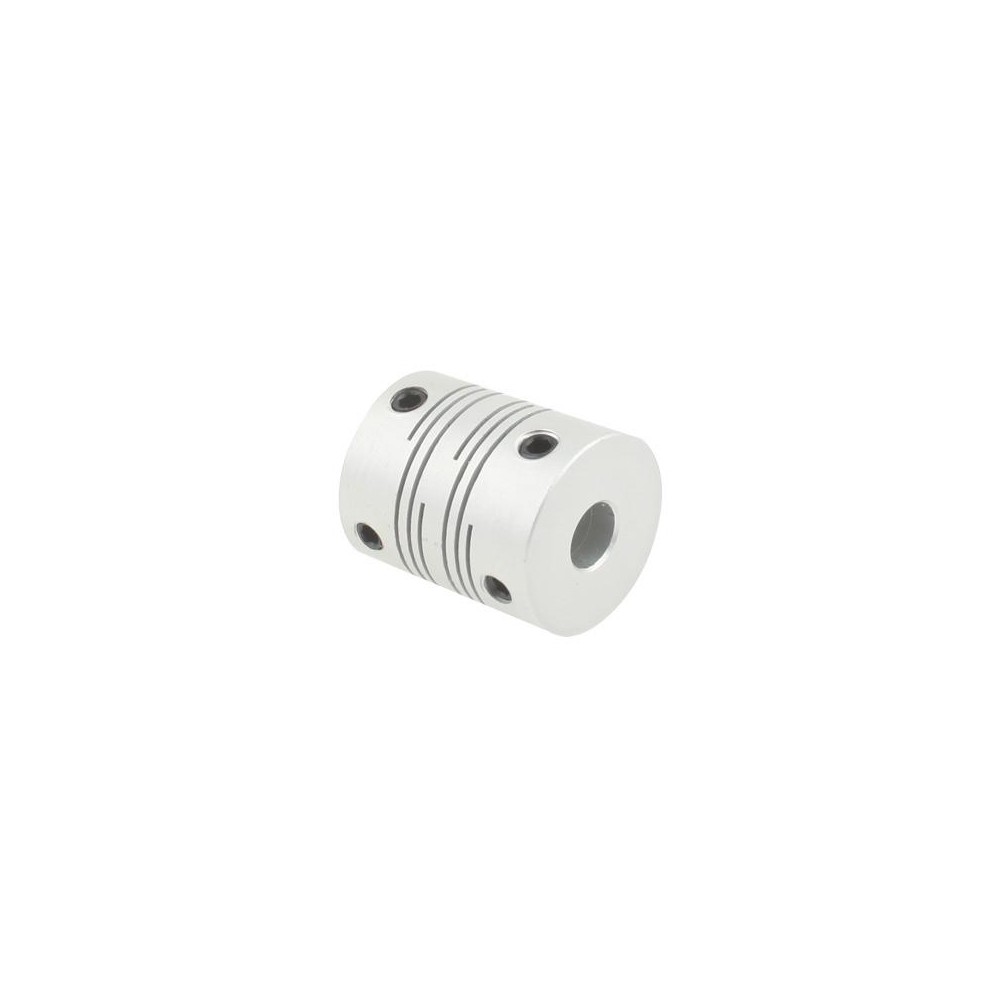 CNC Stepper Motor Flexible Coupling Coupler (6.35x6.35mm)(Silver)