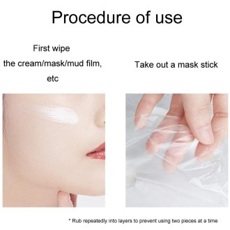 10packs Beauty Salon Plastic Disposable Face Mask Transparent Cling Film(100pcs/Pack)