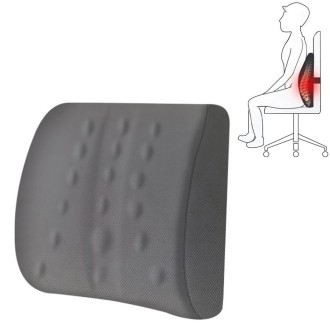 Lumbar Cushion Office Maternity Seat Cushion Car Lumbar Memory Foam Lumbar Pillow,Style: Standard (Gray)