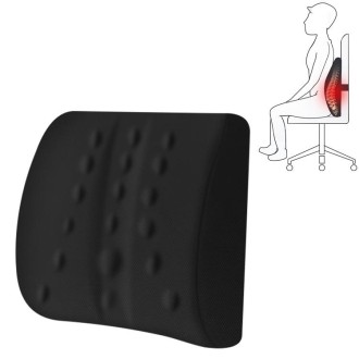 Lumbar Cushion Office Maternity Seat Cushion Car Lumbar Memory Foam Lumbar Pillow,Style: Standard (Black)