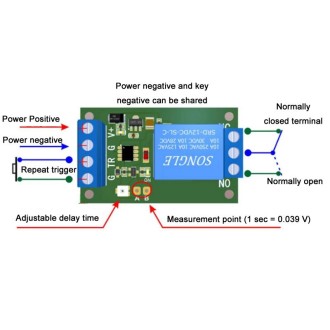 12V Protected Start Delay Relay Module