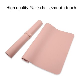 Multifunction Business PU Leather Mouse Pad Keyboard Pad Table Mat Computer Desk Mat, Size: 80 x 40cm(Sapphire Blue)