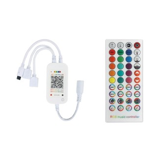 WiFi Smart 4 Pin RGB LED Strip Light Controller APP Remote Voice Control Works with Alexa Echo, 5-24V, type:WiFi 40-keys Control