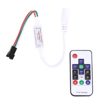 LED 2016-H DC 5V-24V Mini 14 Keys RF Wireless Remote Controller for RGB LED Light Strip