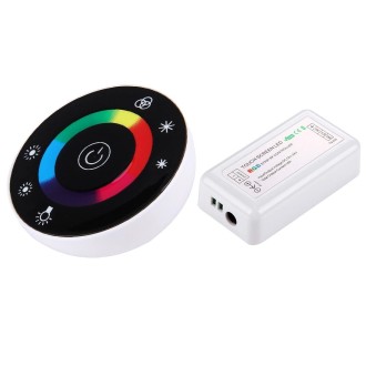 SX-600 Touch Series RF Wireless RGB LED Strip Round Controller, DC 12-24V 18A