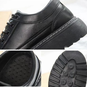 Men PU Leather Shoes Breathable Business Formal Wear Low Top Martin Boots, Size: 41(Black)