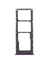 For Infinix S4 X626 SIM Card Tray + SIM Card Tray + Micro SD Card Tray (Purple)