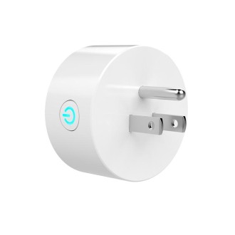 10A Round Shape WiFi Mini Plug APP Remote Control Timing Smart Socket Works with Alexa & Google Home, AC 100-240V, US Plug