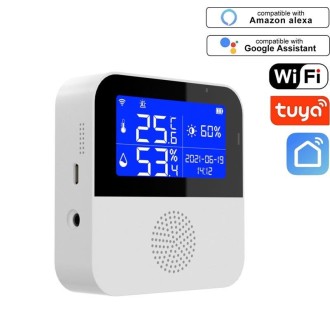 Tuya WIFI Temperature And Humidity Sensor With 2.9inch LCD Display,Spec: Only Sensor