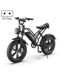 [EU Warehouse] HAPPYRUN G50 750W 48V / 18AH Electric Bicycle with LED Display & 20 inch Tires, EU Plug(Black)