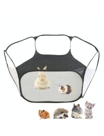 Portable Small Animal Game Fence Folding Outdoor Interior Pet Tent(Black Opp Bag)