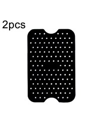 For NINJA DZ201 DZ401 Air Fryers 2pcs Silicone Pad Rectangular Liner(Black)