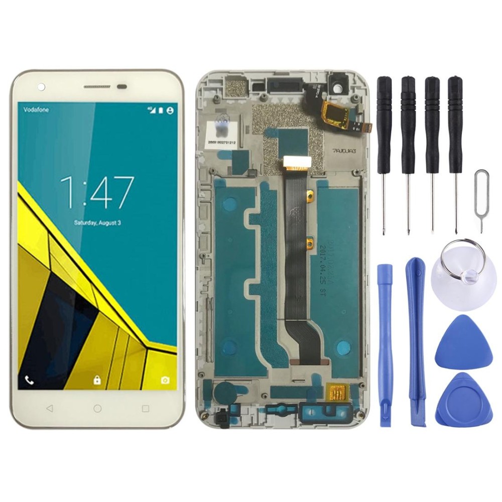 OEM LCD Screen for Vodafone Smart Ultra 6 VF-995N VF995N  Digitizer Full Assembly with Frame（White)