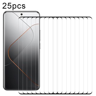 For Xiaomi 14 Pro / 14 Ultra 25pcs 9H HD 3D Curved Edge Tempered Glass Film(Black)