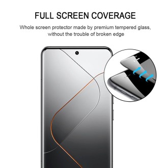 For Xiaomi 14 Pro / 14 Ultra 9H HD 3D Curved Edge Tempered Glass Film(Black)