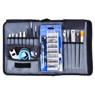 Portable Cloth Bag Mobile Phone Disassembly Maintenance Tool Multi-function Combination Tool Screwdriver Set(Blue)