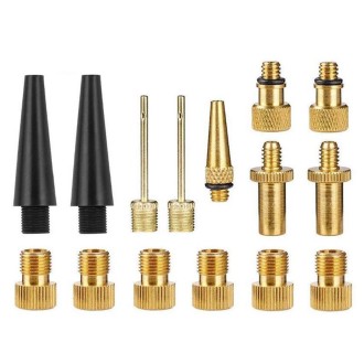 15 in 1 SV/AV/DV Bicycle Valve Adapter Set Bike Ball Pump Accessories