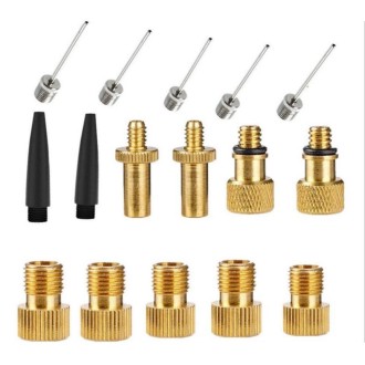 16 in 1 SV/AV/DV Bicycle Valve Adapter Set Bike Ball Pump Accessories