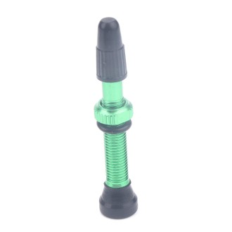 A5598 2 PCS 40mm Green French Tubeless Valve Core with Purple Disassembly Tool for Road Bike