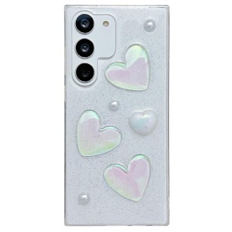 For Samsung Galaxy Note20 5G Love Epoxy TPU Protective Case(Transparent)