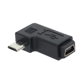 90 Degree Mini USB Female to Micro USB Male Adapter