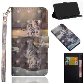 For Samsung Galaxy Note 20 3D Painting Pattern Horizontal Flip TPU + PU Leather Case with Holder & Card Slots & Wallet(Cat Tiger