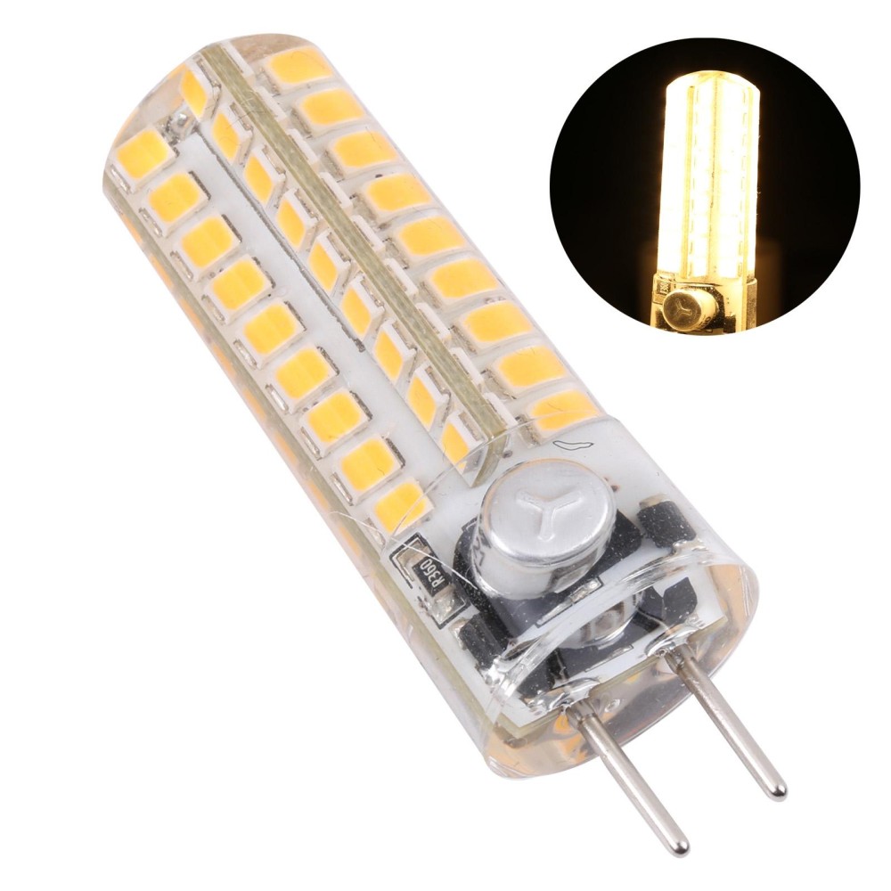 GY6.35 72 LEDs SMD 2835 Corn Light Bulb, AC/DC 12V (Warm White)