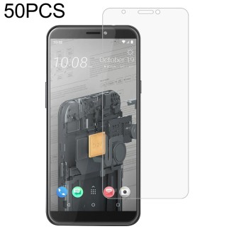 50 PCS 0.26mm 9H 2.5D Tempered Glass Film For HTC Exodus 1