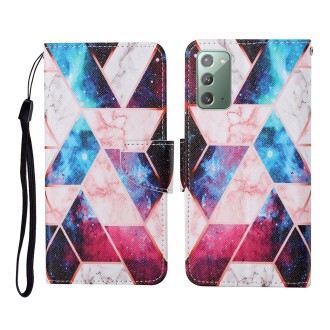 For Samsung Galaxy Note20 Colored Drawing Pattern Horizontal Flip Leather Case with Holder & Card Slots & Wallet & Lanyard(Starr