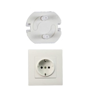 Baby Anti-Shock EU Standard Socket Cover Child Safety Protection Products(White)