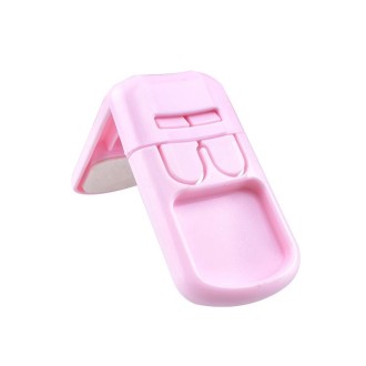 3 PCS Drawer Cabinet Door Child Safety Right Angle Lock(Pink)