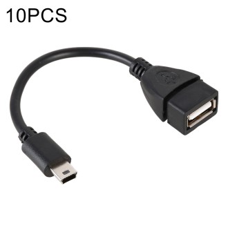 10 PCS Car OTG Head to USB Cable, Cable Length: 10cm