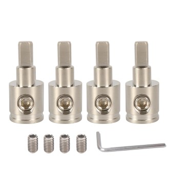 A5683 4 PCS Car Large Size Nickel-plated Brass 0GA to 4GA Audio Terminal Block with Screws