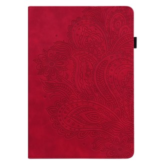 For Amazon Kindle Parperwhite 6 2022 Peacock Embossed Pattern Leather Tablet Case(Red)