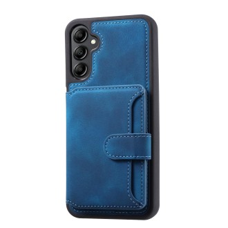 For Samsung Galaxy S23 FE 5G Skin Feel Dream RFID Anti-theft PU Card Bag Phone Case(Peacock Blue)