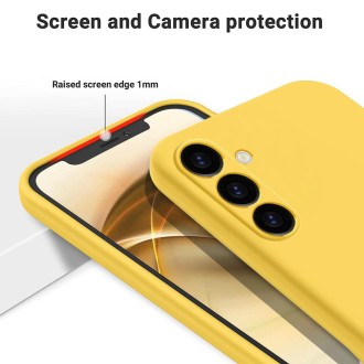 For Samsung Galaxy S23 FE 5G Pure Color Liquid Silicone Shockproof Phone Case(Yellow)