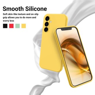 For Samsung Galaxy S23 FE 5G Pure Color Liquid Silicone Shockproof Phone Case(Yellow)