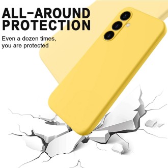 For Samsung Galaxy S23 FE 5G Pure Color Liquid Silicone Shockproof Phone Case(Yellow)