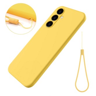 For Samsung Galaxy S23 FE 5G Pure Color Liquid Silicone Shockproof Phone Case(Yellow)