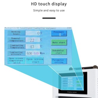 TBK 208M 3 in 1 Mini LCD Touch Screen Vacuum Laminating Bubble Remover Machine, Plug:UK Plug