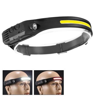 W689-1 Red+White Light  USB Rechargeable Motion Sensor Headlamp COB Outdoor Fishing Flashlight