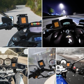 M8 Solar Motorcycle Tire Pressure Monitor Color Screen High Precision Sensor