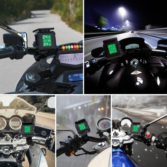 M9 Solar Motorcycle Tire Pressure Monitor Color Screen High Precision Sensor