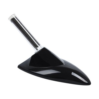 Car Solar Shark Fin With Antenna LED Warning Light, Specification: Black